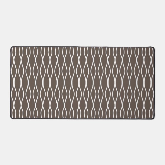Motif géométrique Abstrait blanc sur Brown (Recto)