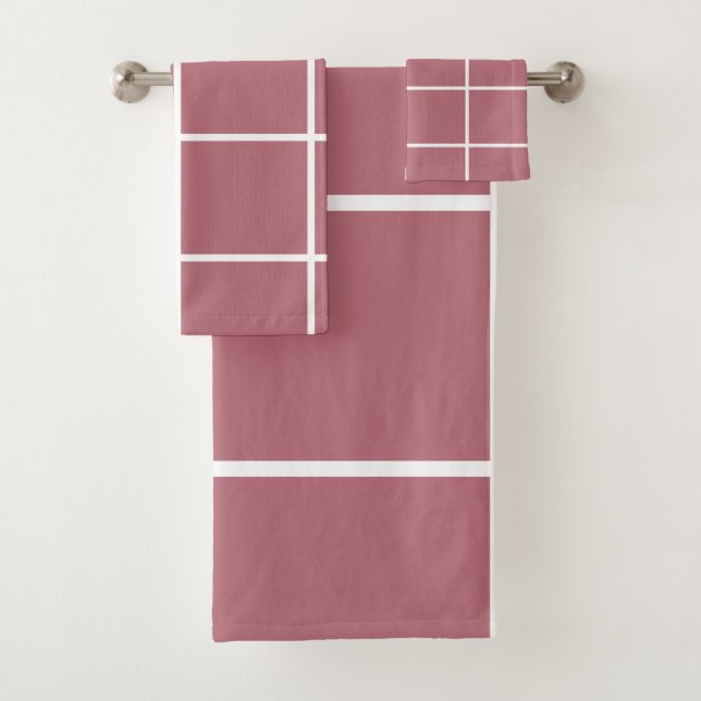 Motif géométrique blanc rose (En situation)
