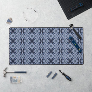 Motif géométrique bleu de style rétro