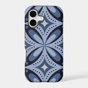 Motif géométrique bleu de style rétro