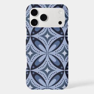 Motif géométrique bleu de style rétro