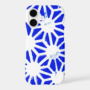 Motif géométrique bleu royal
