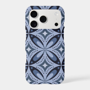Motif géométrique bleu style rétro