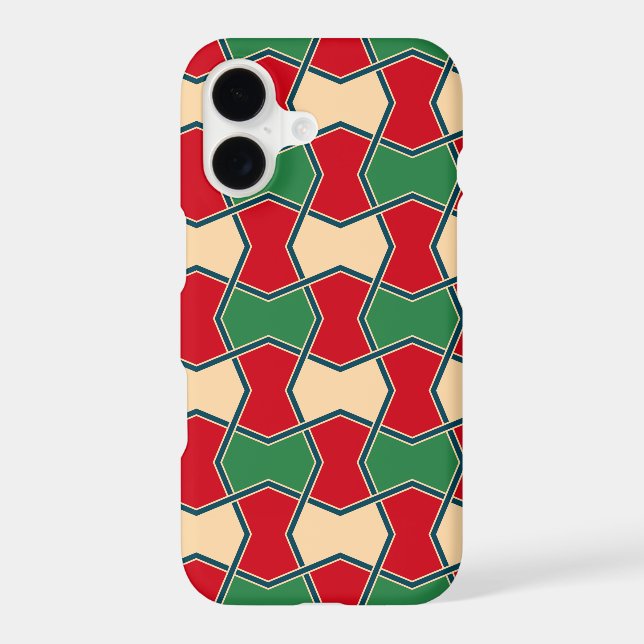 Motif géométrique de Cravate rouge rouge vert Orie (Verso)