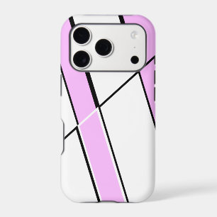 Motif géométrique en rose et blanc