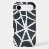 Motif géométrique Gras noir et blanc Spider Web