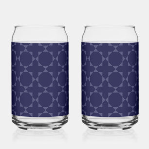 Motif géométrique islamique bleu foncé