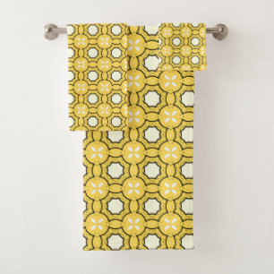 motif géométrique jaune et noir
