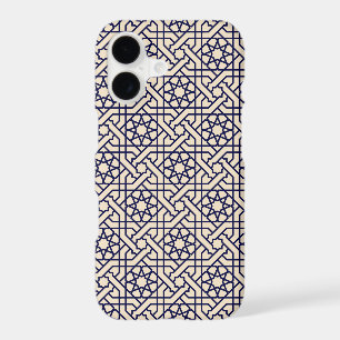 Motif géométrique marocain bleu islamique