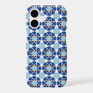 Motif géométrique marocain bleu islamique