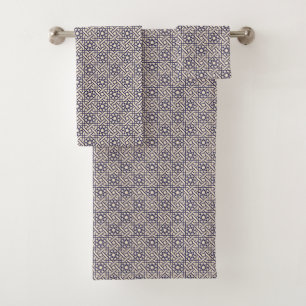Motif géométrique marocain bleu islamique