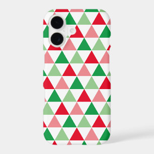 Motif géométrique moderne rouge vert Noël