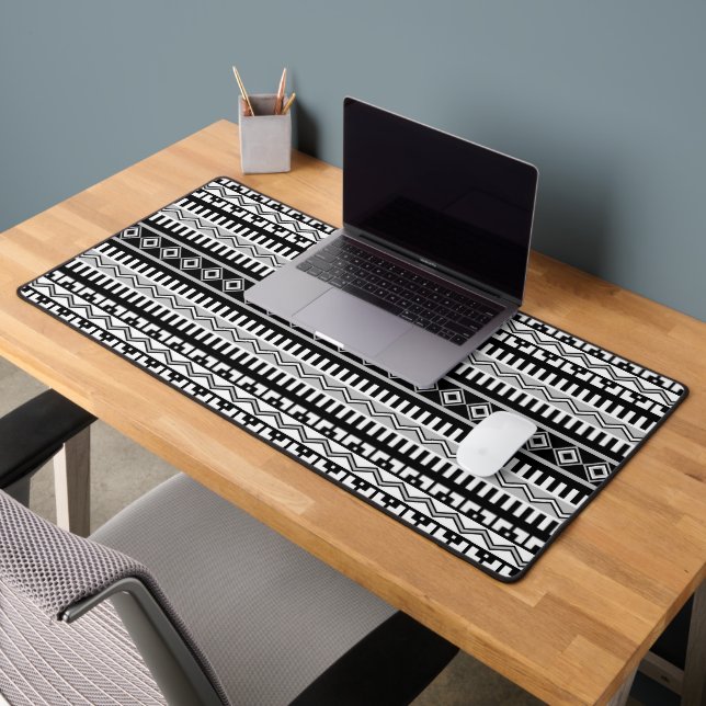 Motif géométrique noir et blanc sud-ouest (Bureau 2)