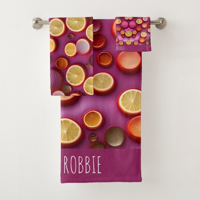 Motif géométrique orange de jus (En situation)