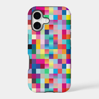 Motif géométrique pixelisé mosaïque de couleurs ar