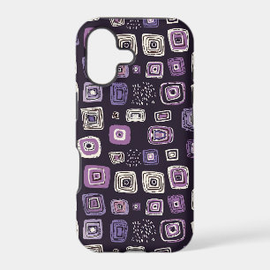 Motif géométrique rétro violet