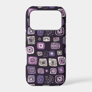 Motif géométrique rétro violet