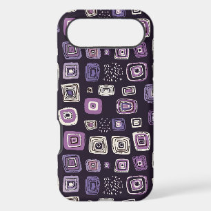 Motif géométrique rétro violet
