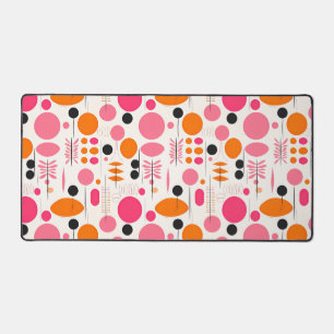 Motif géométrique rose et orange du milieu du sièc