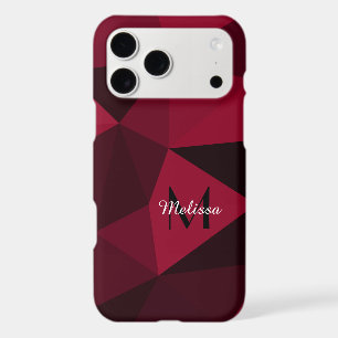Motif géométrique rose magenta rouge noir Monogram