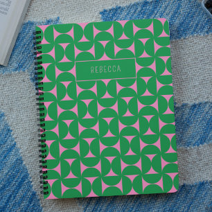 Motif géométrique rose vert Abstrait du milieu du