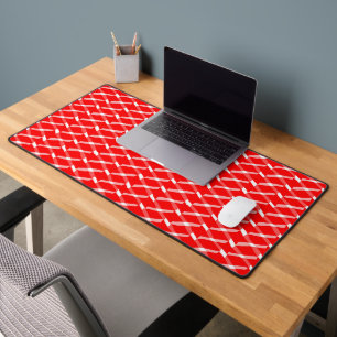 Motif géométrique rouge et blanc