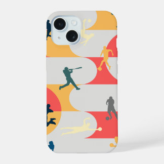 Motif géométrique silhouette multi-sport rétro