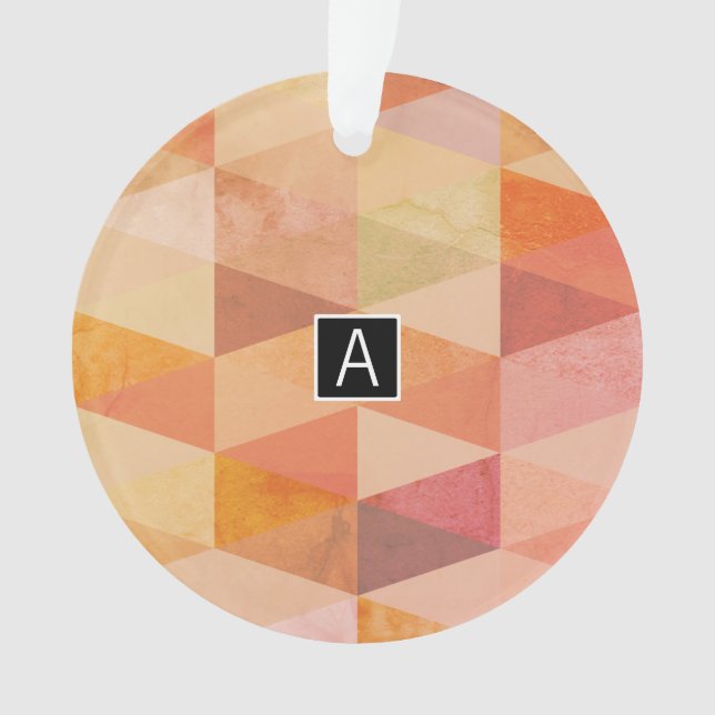 Motif géométrique Triangle souple | Monogramme (devant)