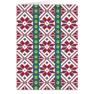 Motif géométrique tribal rouge, bleu et blanc étoi