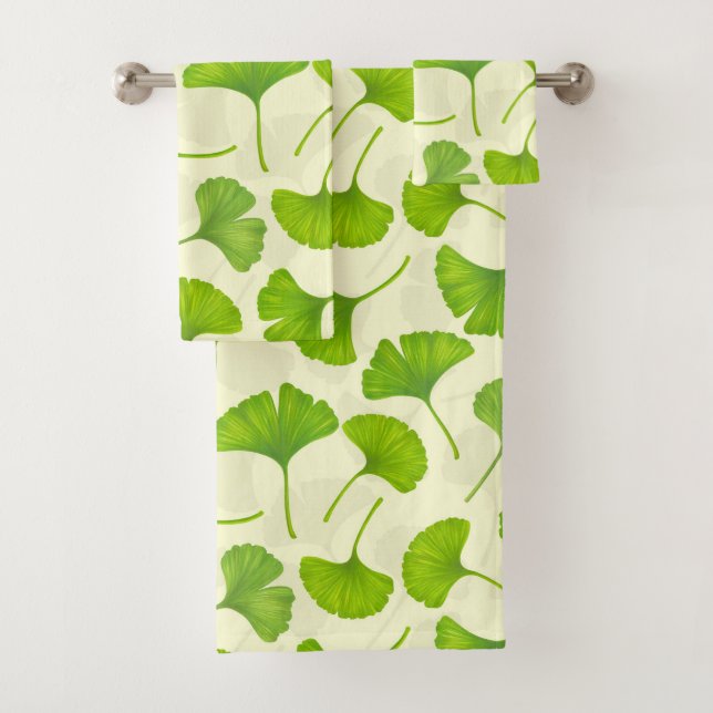 Motif Ginkgo sur blanc (En situation)