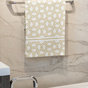 Motif Gold Art Déco en blanc