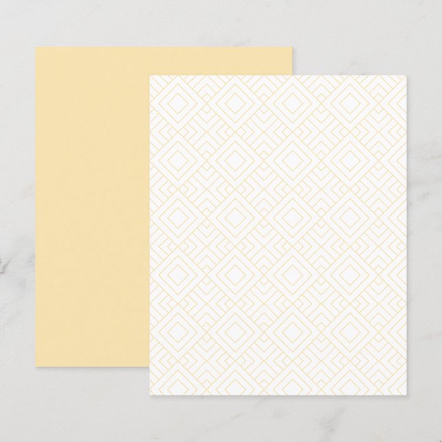 Motif Gold Diamond sur papier blanc (Devant / Derrière)