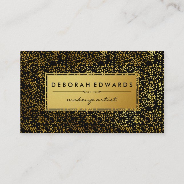 Motif Gold Specks stylish Metallic Étiquette or (Devant)