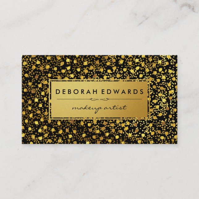 Motif Gold Specks stylish Metallic Étiquette or (Devant)