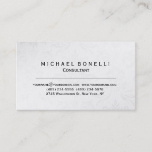 Motif gris Carte de visite de conseil minimal