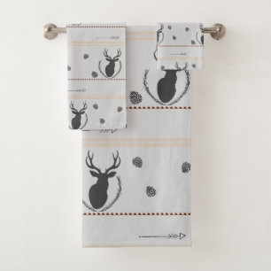 Motif gris de cerfs communs