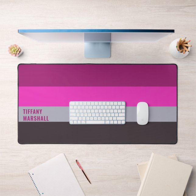 Motif gris rose et gris foncé pourpre rayures (Bureau 1)