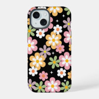 Motif Groovy Daisy Noir