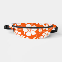 MOTIF HAWAIIAN HULA (HIBISCUS) EN ORANGE
