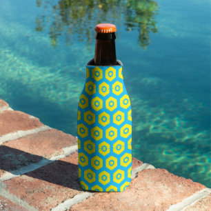 Motif Hexagon moderne bleu jaune 4Don Glacière