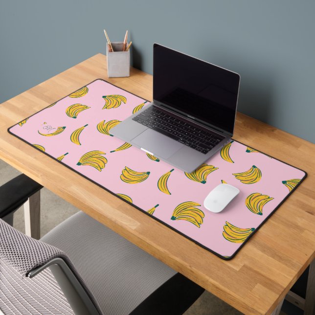 Motif Hipster Banana en Monogramme Arrière - plan  (Bureau 2)