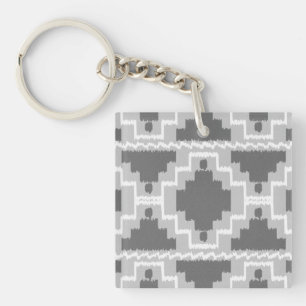 Motif Ikat Aztec - gris foncé et clair / gris