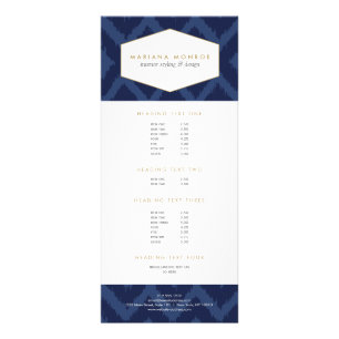 Motif Ikat dans la carte rack Blue Designer