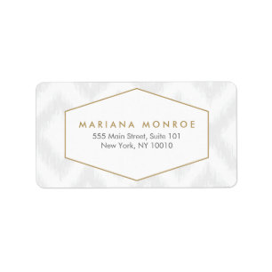 Motif Ikat en Étiquette de adresse de concepteur g