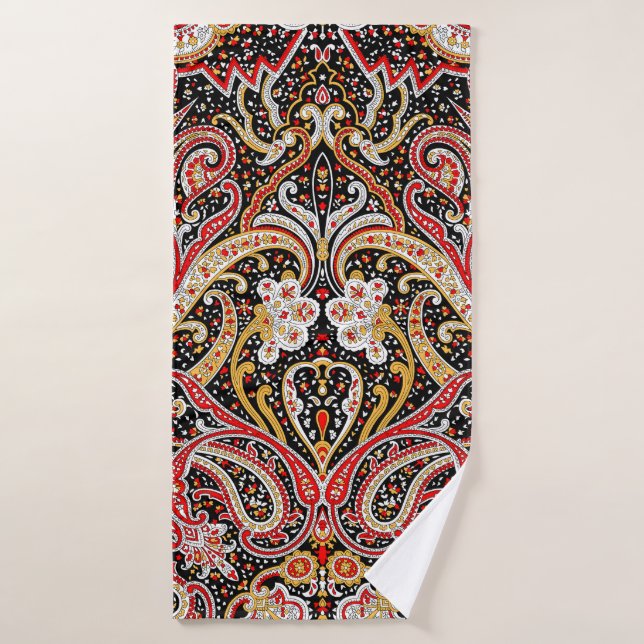 motif indien traditionnel paisley (Serviette de bain)