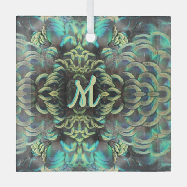 Motif indonésien Peacock Cust. Ornement monographi (Recto)