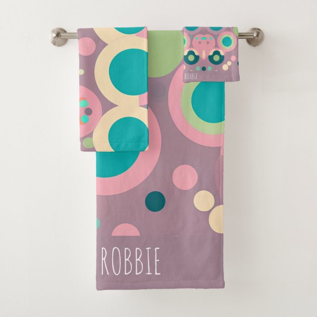 Motif isométrique Kawai Circle Rose Navy (En situation)