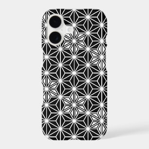 Motif japonais Asanoha - noir et blanc