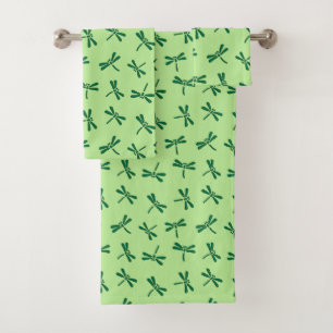 Motif japonais de libellule, vert de jade léger