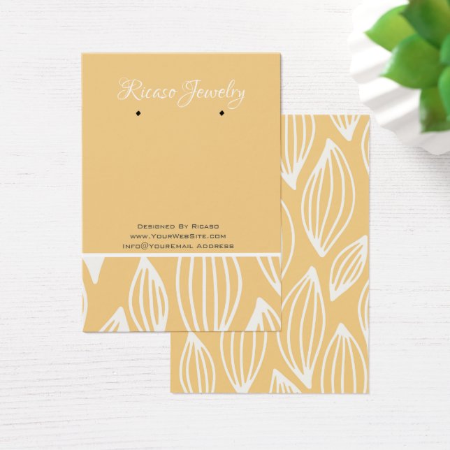 Motif jaune blanc à la feuille Arrière - plan (Bureau)